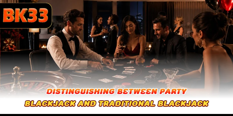 Distinguishing between Party Blackjack and traditional blackjack