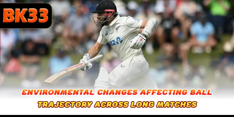 Environmental changes affecting ball trajectory across long matches