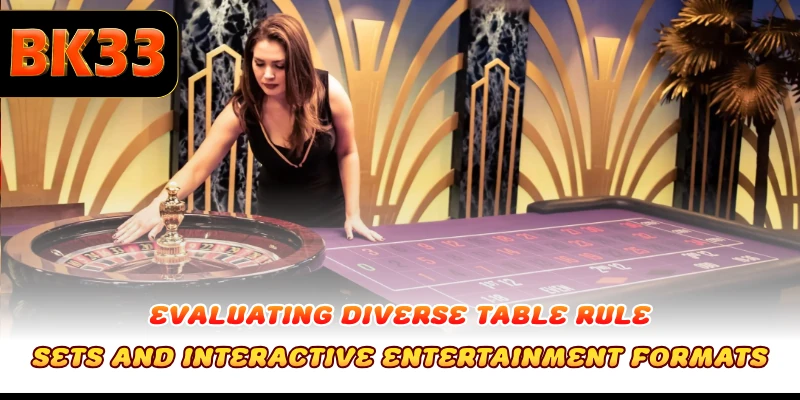 Evaluating diverse table rule sets and interactive entertainment formats