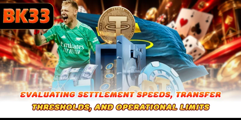 Evaluating settlement speeds, transfer thresholds, and operational limits