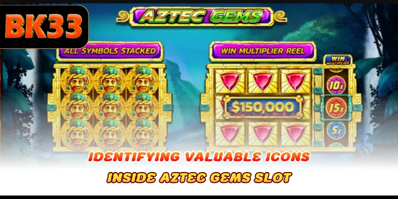 Identifying valuable icons inside Aztec Gems Slot
