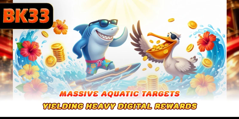 Massive aquatic targets yielding heavy digital rewards
