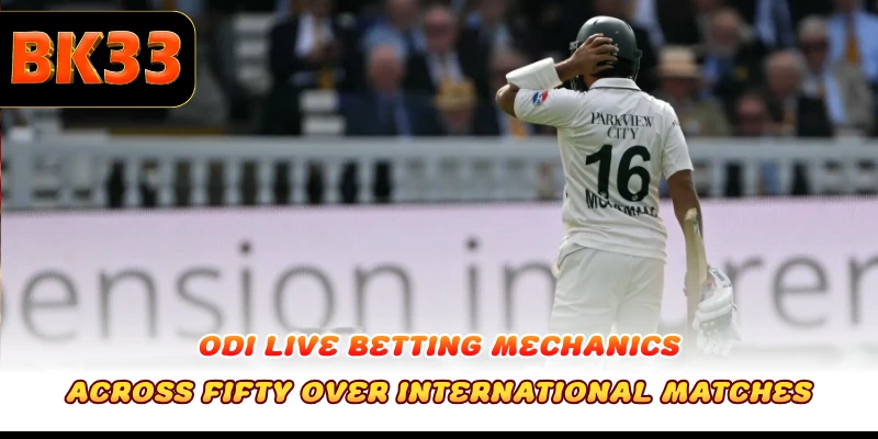 ODI Live Betting mechanics across fifty over international matches