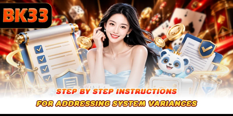 Step by step instructions for addressing system variances