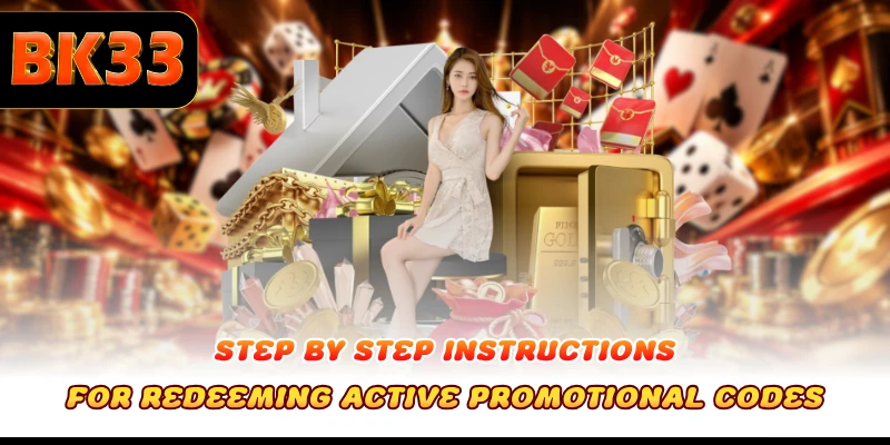 Step by step instructions for redeeming active promotional codes