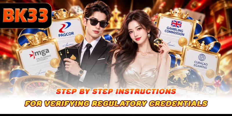 Step by step instructions for verifying regulatory credentials