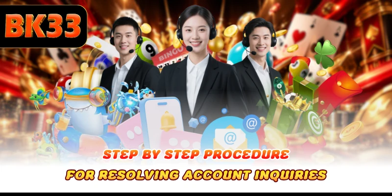 Step by step procedure for resolving account inquiries