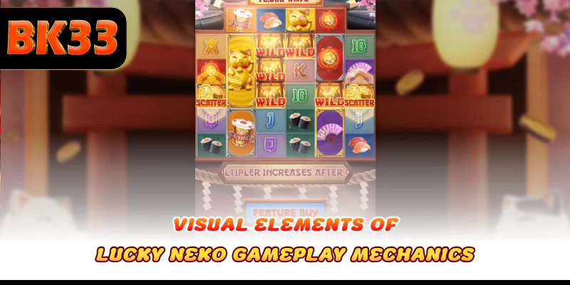 Visual elements of Lucky Neko gameplay mechanics